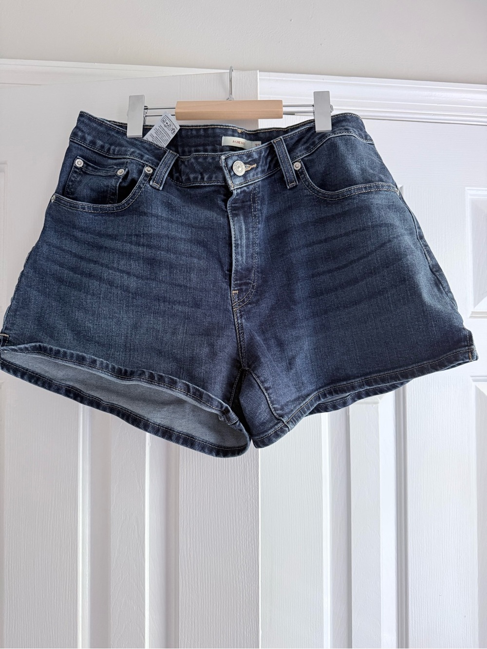 Levi's Dark Blue Denim Cutoff Shorts
